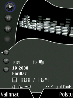 Music Player on Pearl Black theme