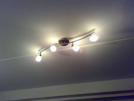 Ceiling lamps in the living-room