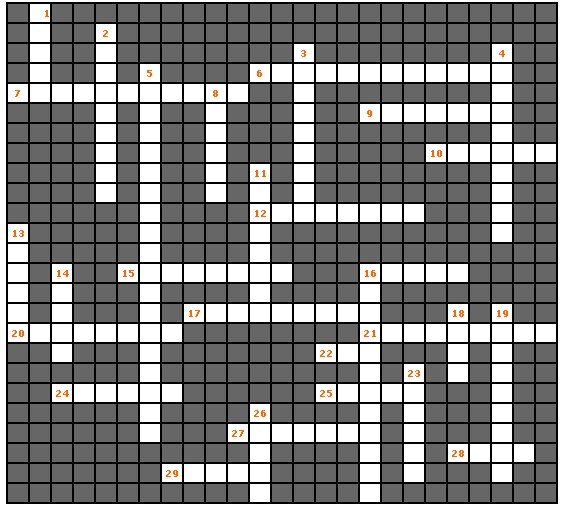 Crossword as a JPEG